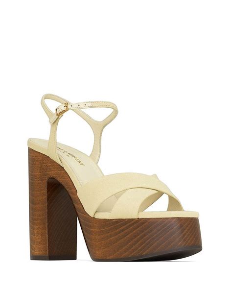 Bianca platform sandals in canvas 